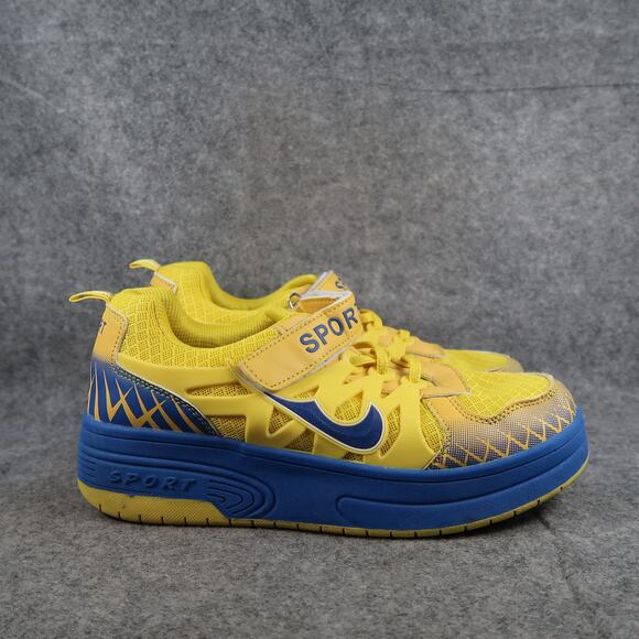 Unbranded Other - Casual Shoes Mens 8.5 Wheeled Sneakers Yellow Blue Sport Active Skate Roll